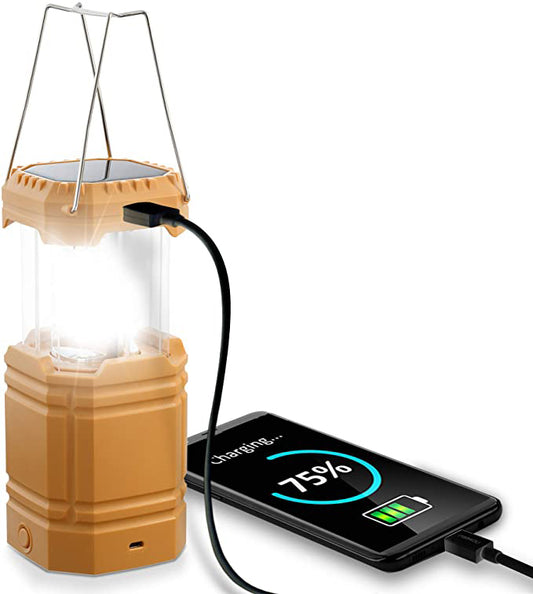 Solar Camping Håndsving Lantern, bærbar Ultra Bright LED lommelygte med batteri