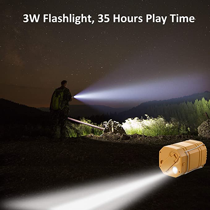 Solar Camping Håndsving Lantern, bærbar Ultra Bright LED lommelygte med batteri