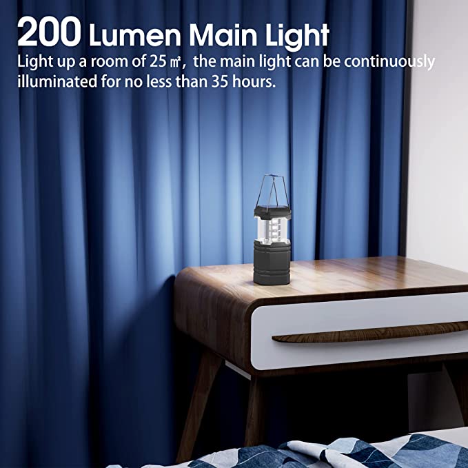 Solar Camping Håndsving Lantern, bærbar Ultra Bright LED lommelygte med batteri