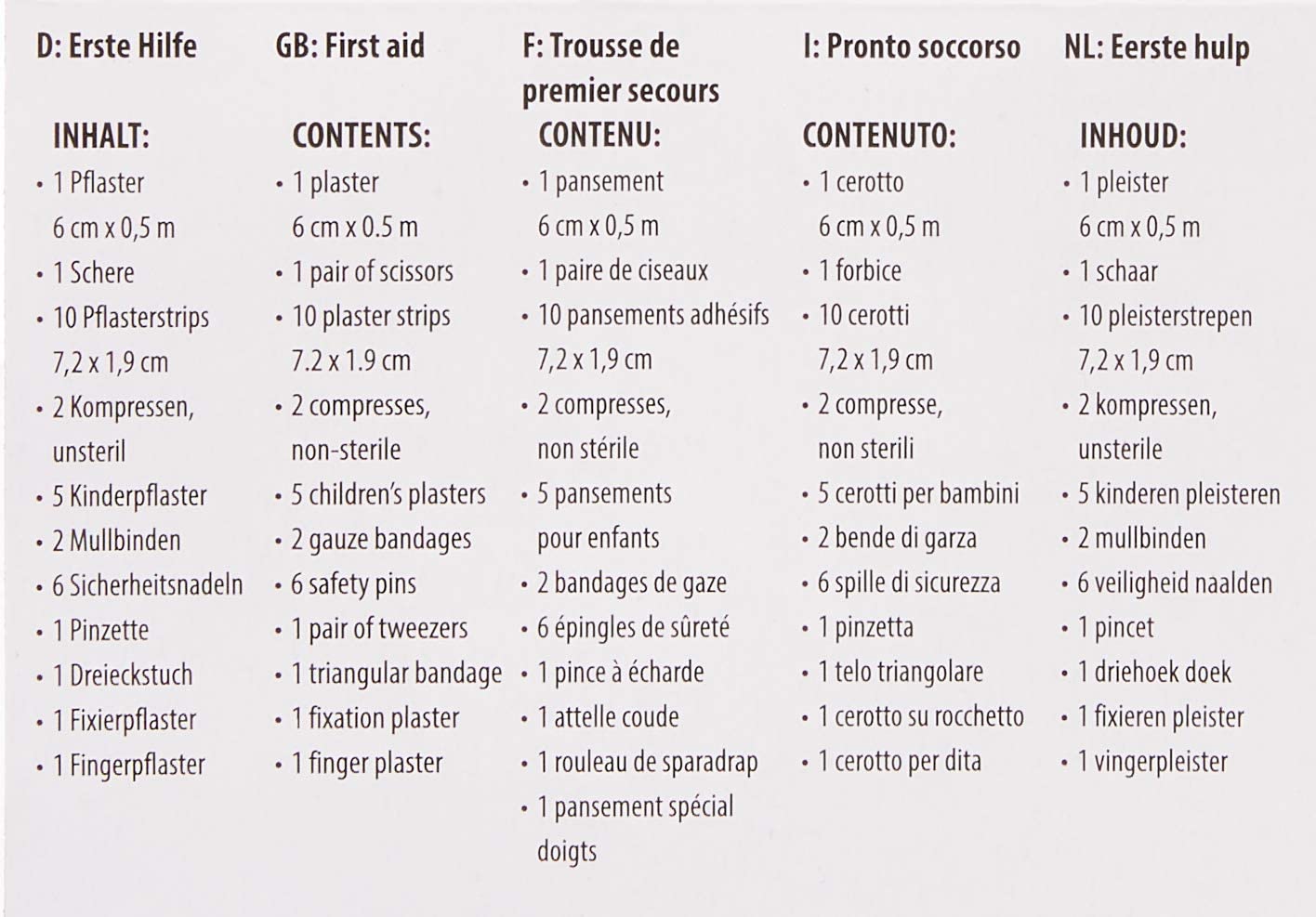Førstehjælpskasse - 32 stk