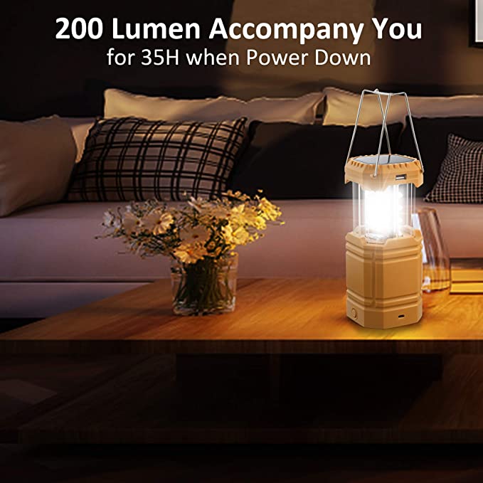 Solar Camping Håndsving Lantern, bærbar Ultra Bright LED lommelygte med batteri