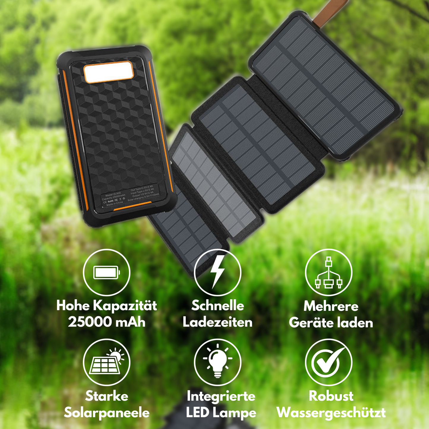 Solenergibank v2.0 med USB-C testvinder med 25000mAh - ny model