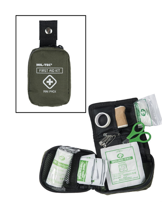 Førstehjælp Førstehjælpssæt Pakke Mini Oliven