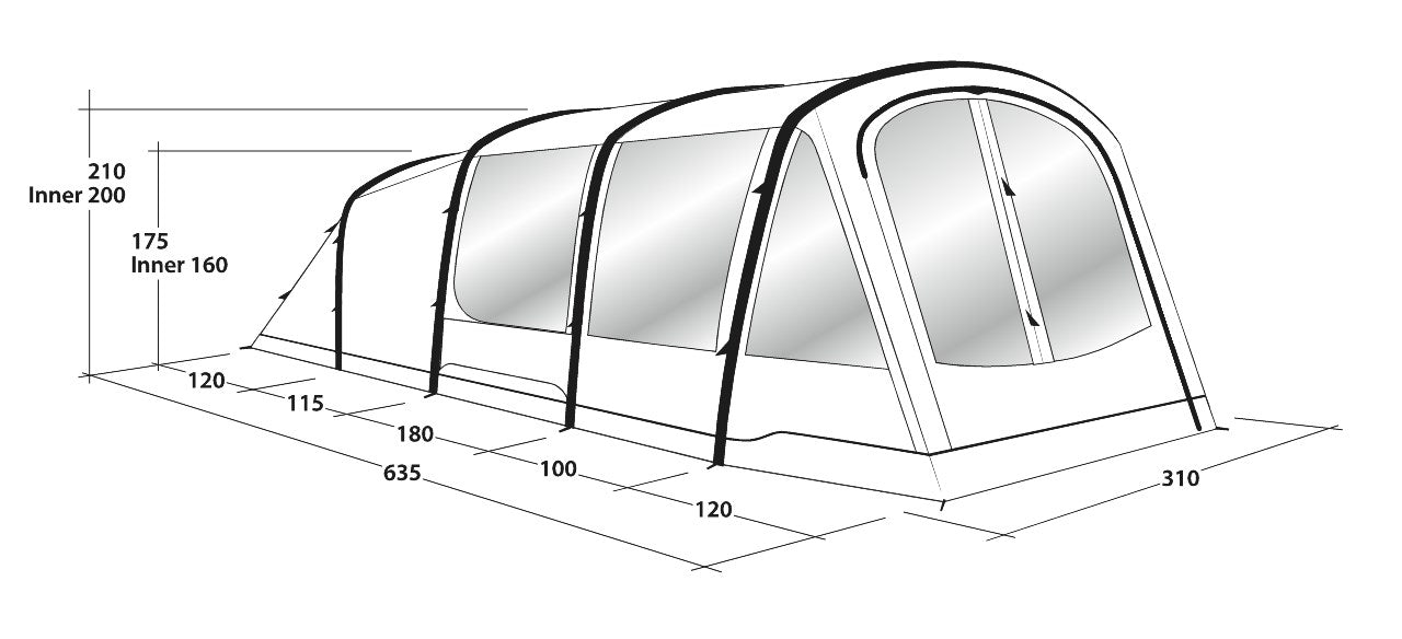 Parkdale tunneltelt til 4 personer