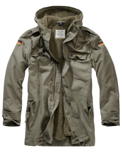 BW parka med flag