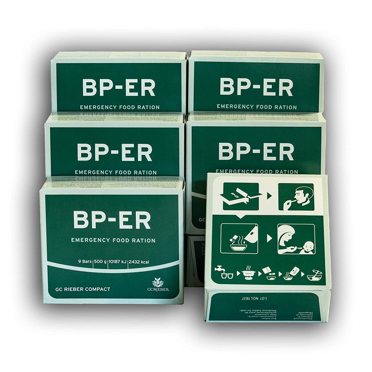 Nødration BP-ER 14 dage cirka 35.000 kcal - kompakt, holdbar, let nødmad BP-ER