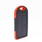 Solar Powerbank Premium solpanel med powerbank, lampe og 2x USB-udgang - oplad nødstrøm direkte med solen