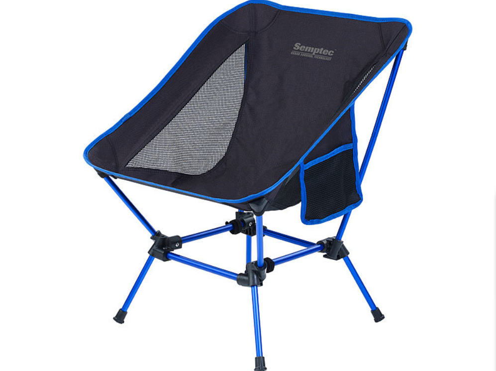 Campingstol - klapstol med 2 sædehøjder - let, op til 120 kg