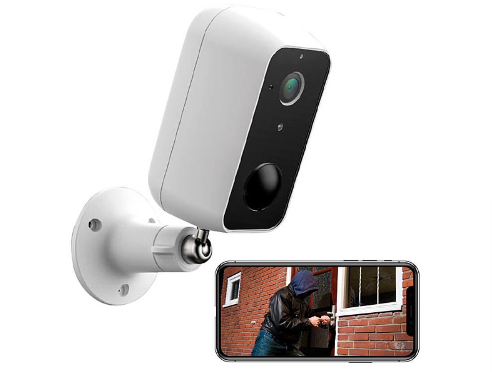 Overvågningskamera - Full HD, app, WLAN - udendørs kamera/udendørs overvågning - IP overvågningskamera - nødovervågning - batteridrift - sikkerhedsovervågning - sikkerhedskamera - nødberedskab
