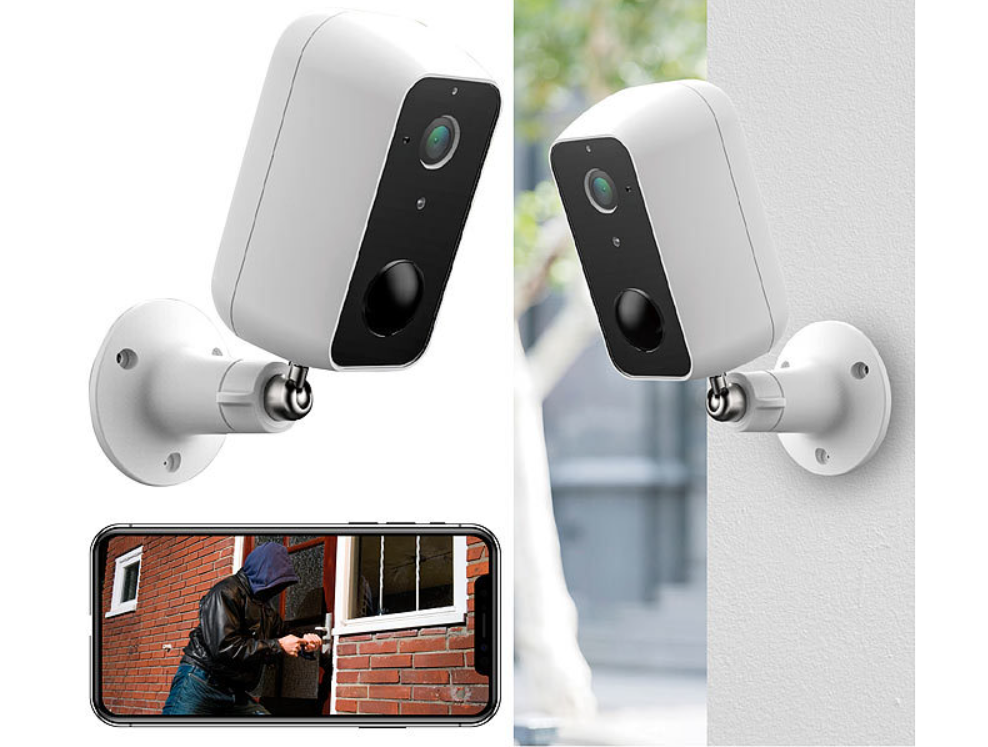 Overvågningskamera - Full HD, app, WLAN - udendørs kamera/udendørs overvågning - IP overvågningskamera - nødovervågning - batteridrift - sikkerhedsovervågning - sikkerhedskamera - nødberedskab