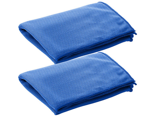 Kølehåndklæder - sæt af 2 - kølende multifunktionelle håndklæder - kølehåndklæde - håndklæde - nedkøling - nødhåndklæde - nødkøling/-køling - forfriskning - forfriskende håndklæder