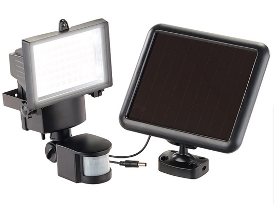 Solar LED lys - 600 lumen - bevægelsessensor/bevægelsesdetektor