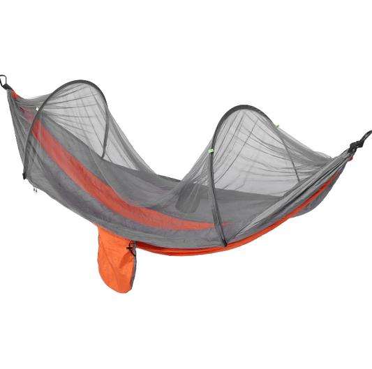 Hængekøje med myggenet - telt, sovepose og gynge