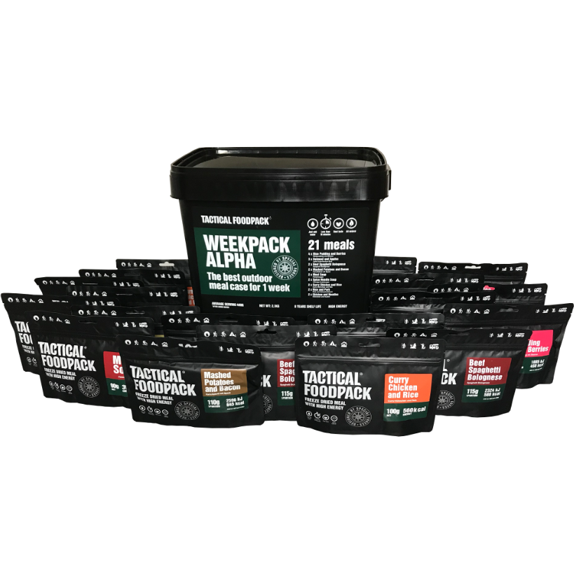 Tactical Foodpack Premium ugentlig pakke - Alpha - 2080 gram - 21 måltider