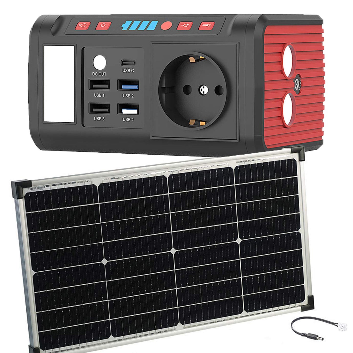 Solpanel med powerbank til bærbare computere og andre enheder Nødstrømsgenerator solenergibank