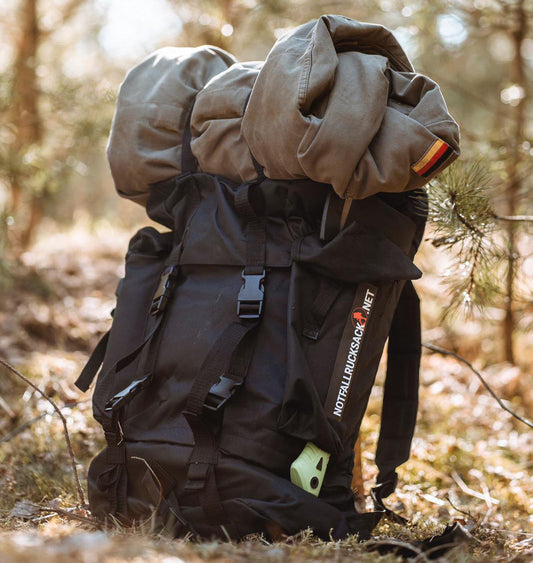 Survival pack rygsæk fyldt - inklusive mad, søvn, førstehjælp -