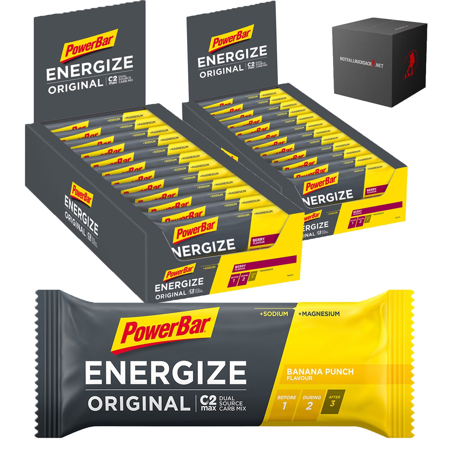 Emergency Power 50 proteinbarer nødforsyning - fire varianter